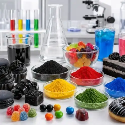 What is the difference between E153 and synthetic colors?
